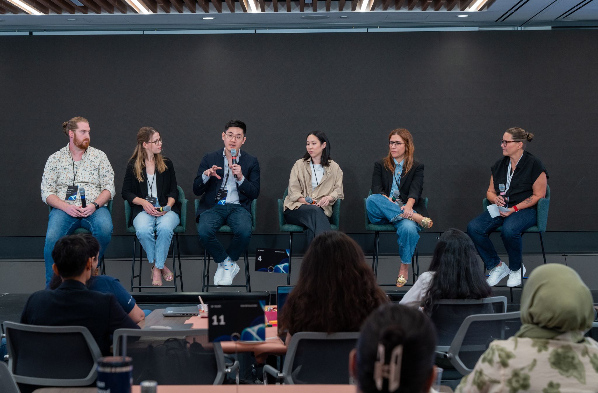 Panel discussion at a healthcare and technology conference